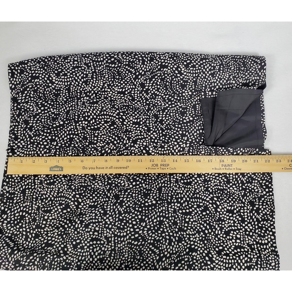 Liz Claiborne Womens‎ Black White Abstract Dot Cotton Pencil Skirt Size 12 Lined - Picture 9 of 9